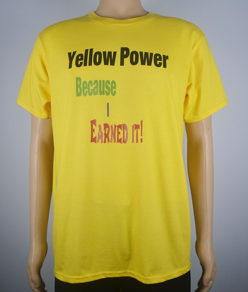 Custom Personalized t-shirts, cotton yellow tees with logo printed 