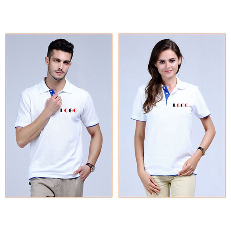 Design and custom polo shirts with screen printed logo, cotton ringer polo shirts HFCMP002