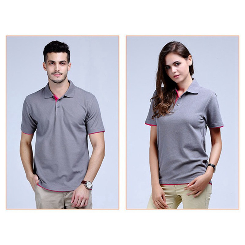 Design and custom polo shirts with screen printed logo, cotton ringer polo shirts HFCMP002
