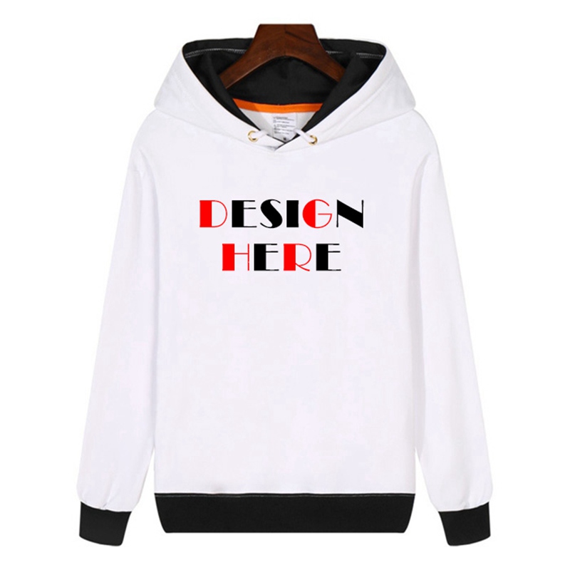 News style pullover hoodies with contrast cuff and hem, available for your logo printing HFCMH003 