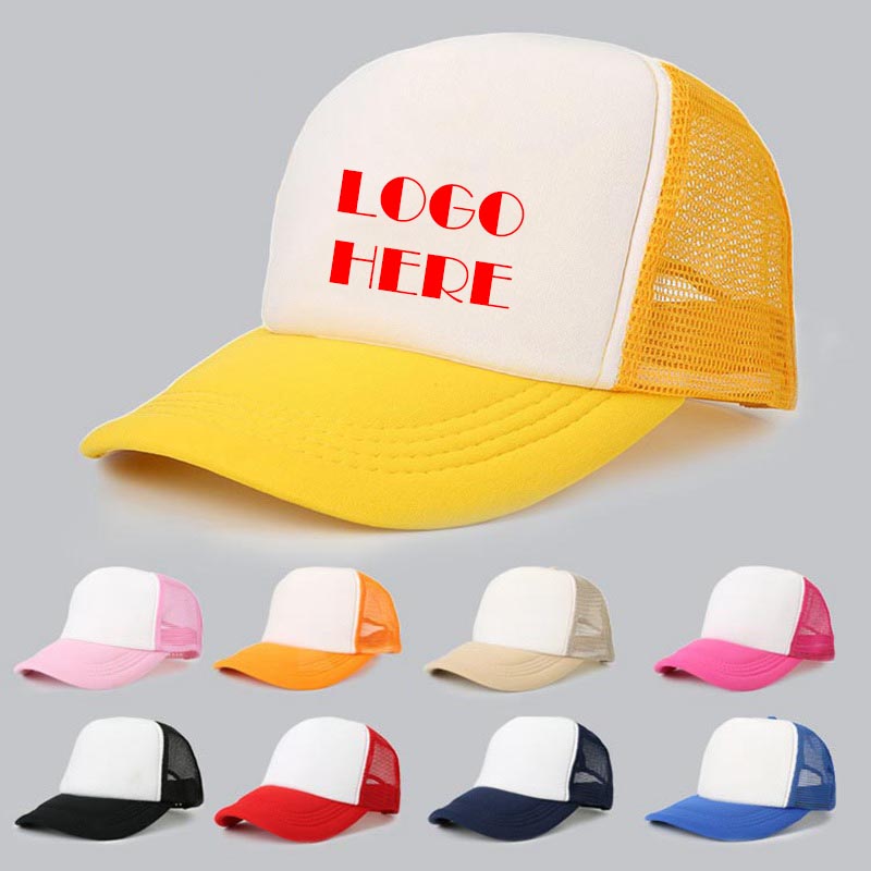 Made your own custom hats, performance mesh hats with logo printing HFCMC002