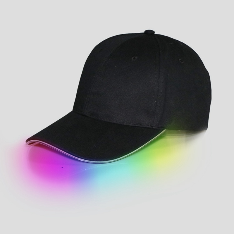 Blank baseball caps with led lights built in brim, custom led baseball hats HFCMC007