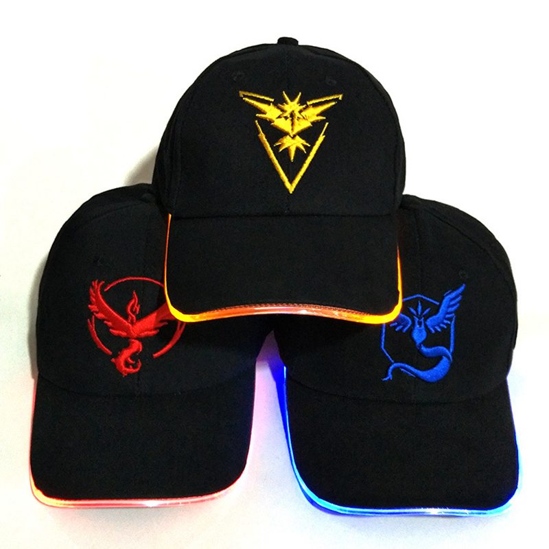 Custom Pokemon GO baseball caps, Led Pokemon GO caps cheap price HFCMC008