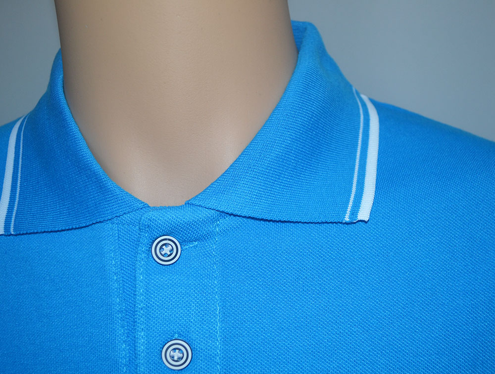 Custom company uniforms polo shirts with logo printed on left chest and back 