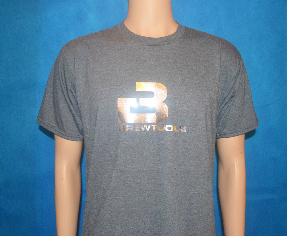 Silver printed cotton material t-shirts 