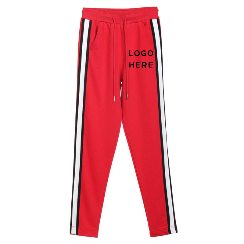 Ladies slim fitting cotton sweatpant with contrast panels, custom own Personalized sweatpant HFCLP003