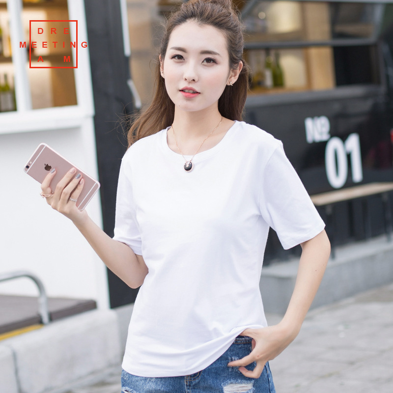 Custom Personalized women's loose fitting t-shirts, Casual stylish women's top tees with elbow sleeve and large style HFCMT310