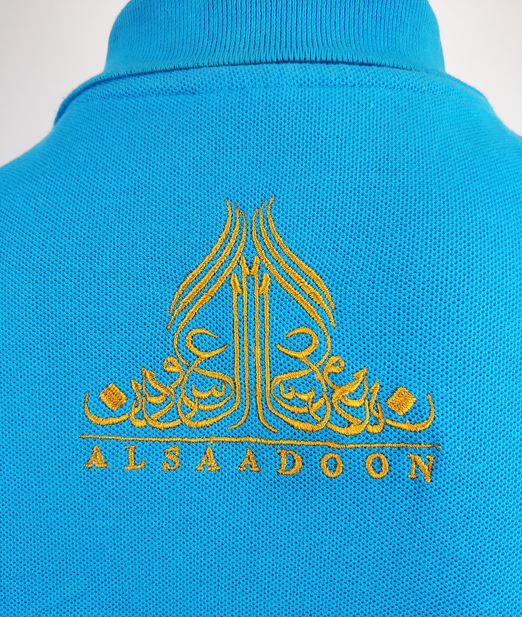 100% Cotton material polo shirts with company logo embroidery, custom made company staff uniforms 
