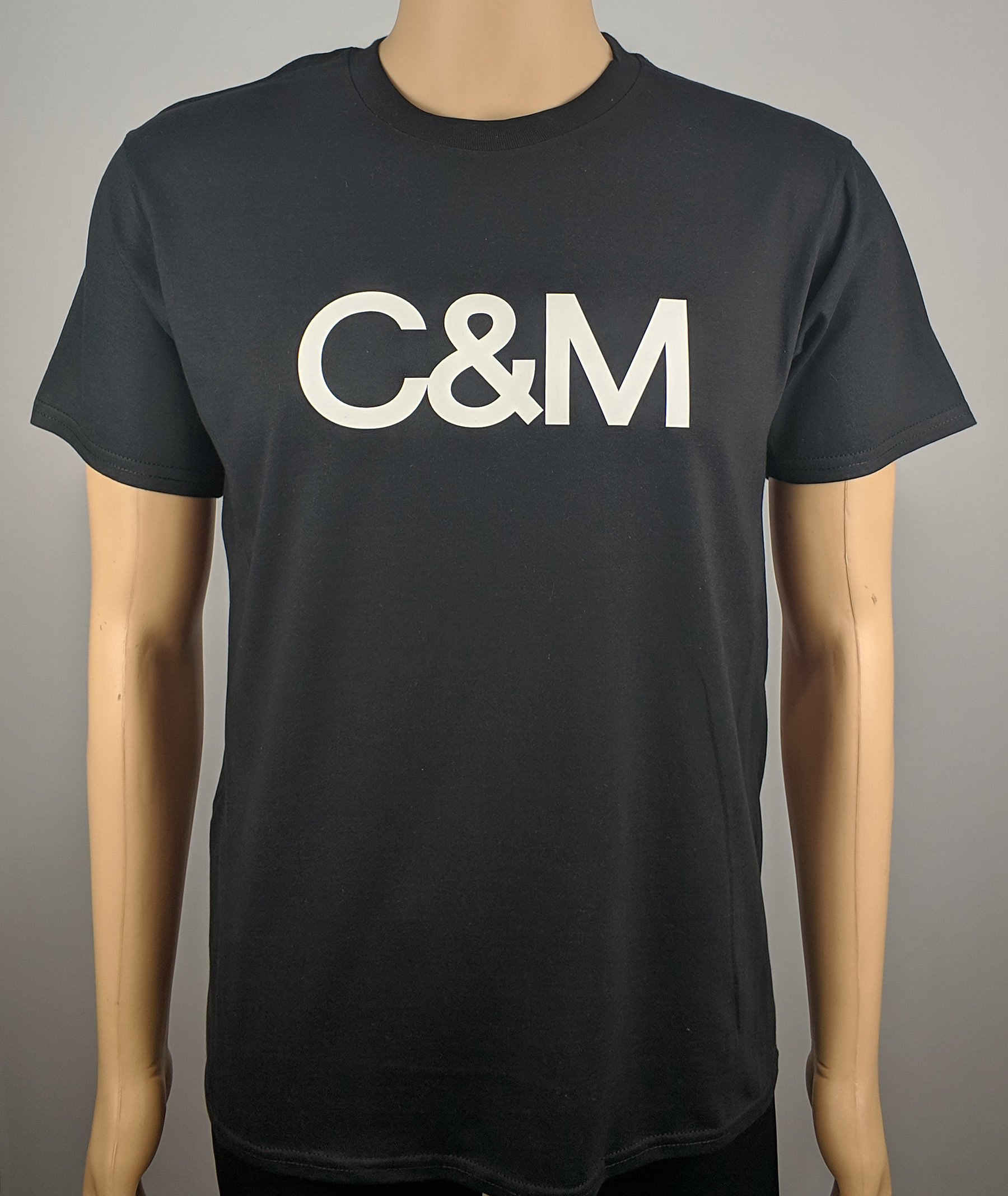 Custom printed cotton t-shirt with C&M design