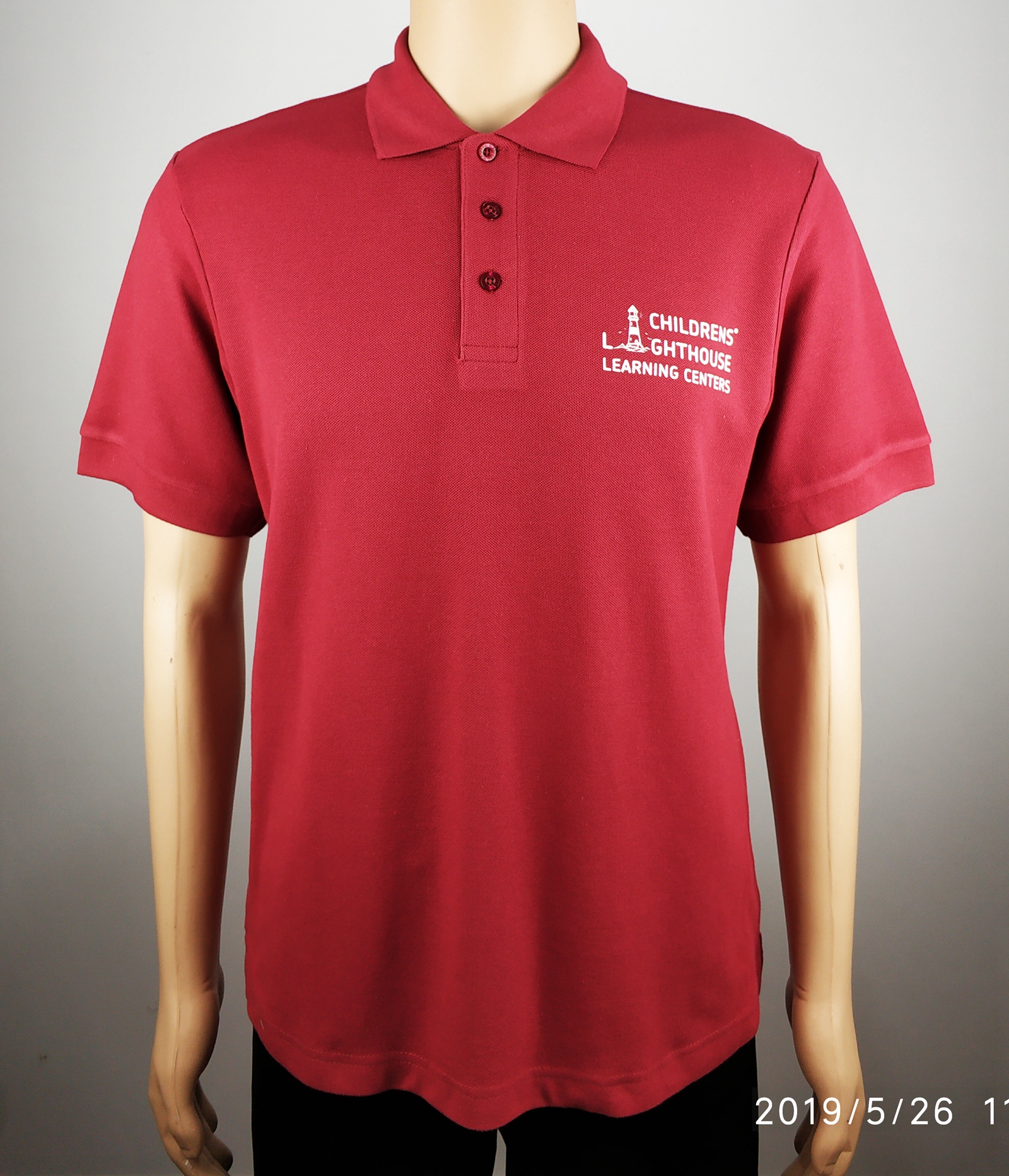 Custom printed polo shirts for educational organization 