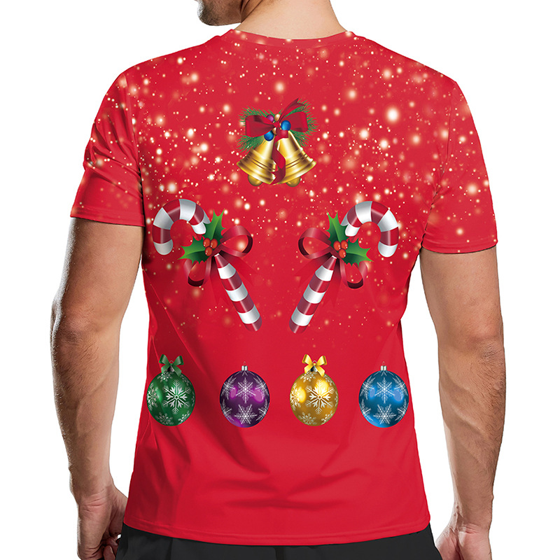 Custom made 3d t shirts, wholesale Fashion Christmas design t shirts HFCMT607