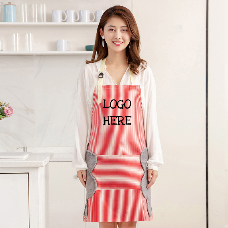 Fashion design aprons, custom printed gift aprons with own brand logo HFCMA014
