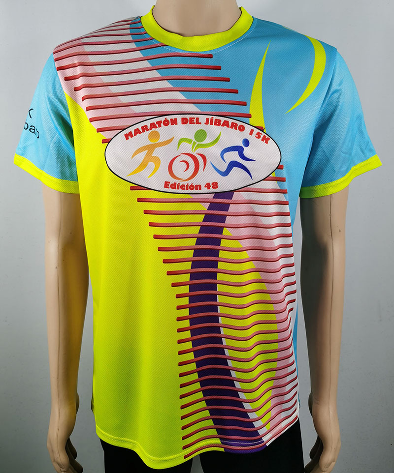Customized marathon t shirts, OEM marathon event t shirts with own logo printed HFCMT608