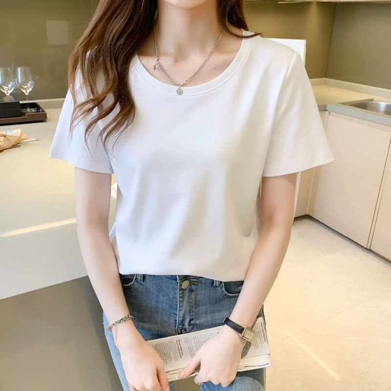 100 % cotton women's short sleeve t-shirts HFCMT077