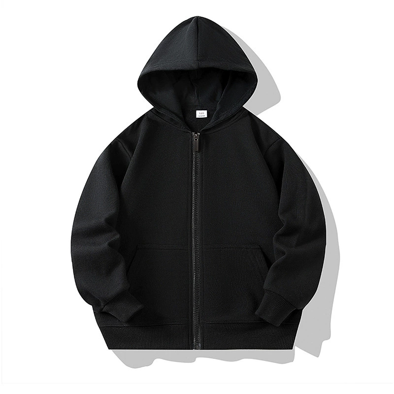 300 GSM 80% cotton 20% polyester french terry material unisex sizes  zipper hoodies HFCMH117