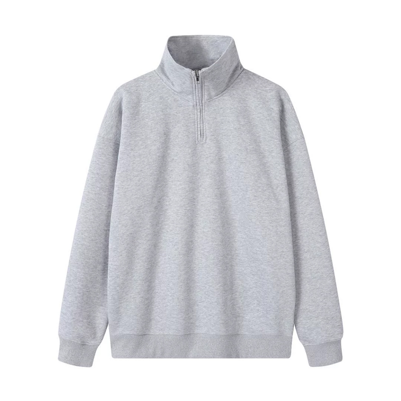 350GSM cotton material quarter zipper sweatshirts HFCMH170