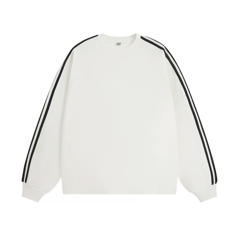 Fashion design striped crew neck long sleeve t-shirts HFCMT140