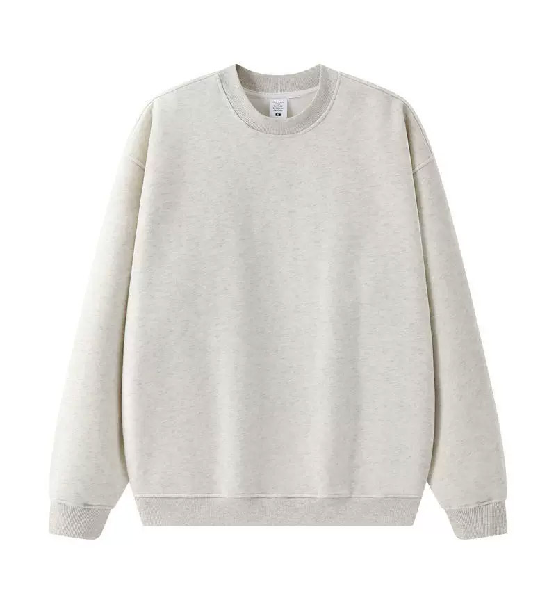 350GSM cotton polyester blended loose fitting crew neck sweatshirts  HFCMH214