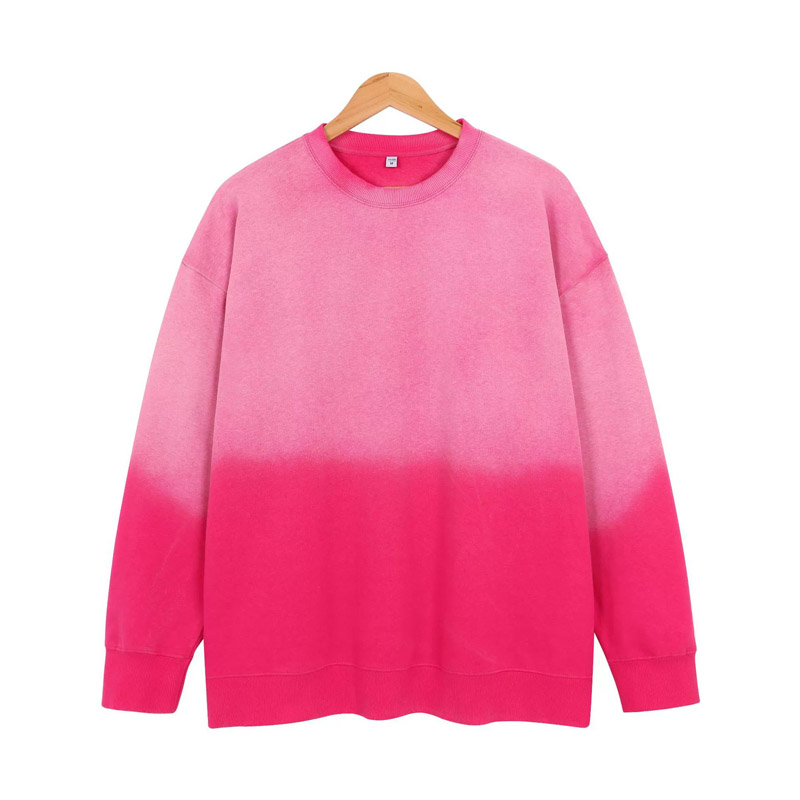 370 gsm unisex heavy weight Vintage Washed Gradient Crew Neck Sweatshirt HFCMH206A