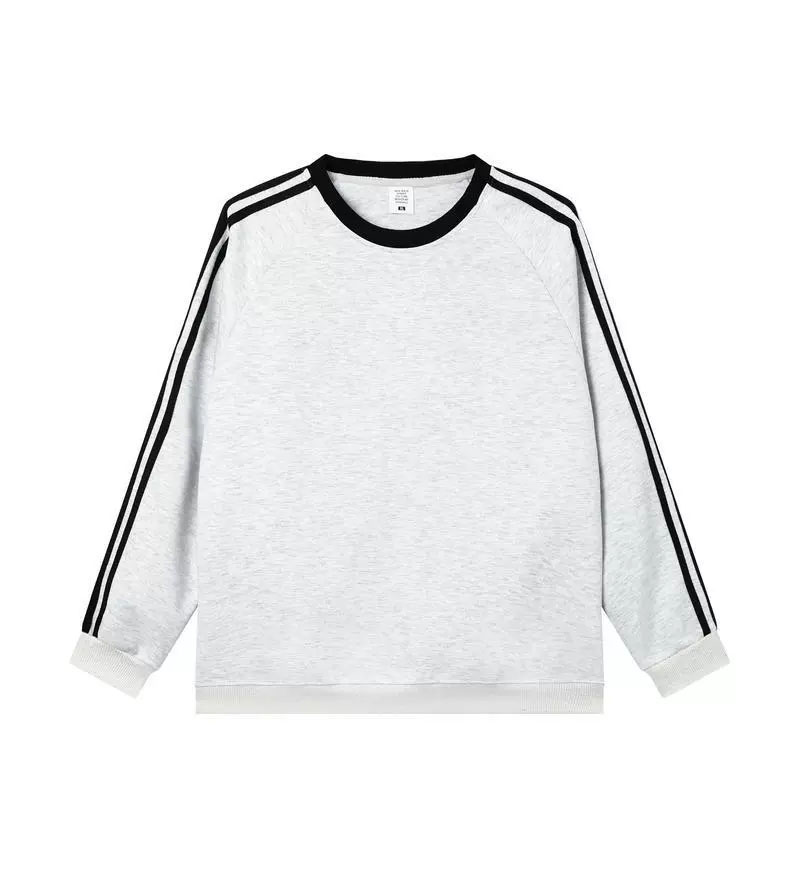 330GSM three-stripe contrast crew neck sweatshirt HFCMH217