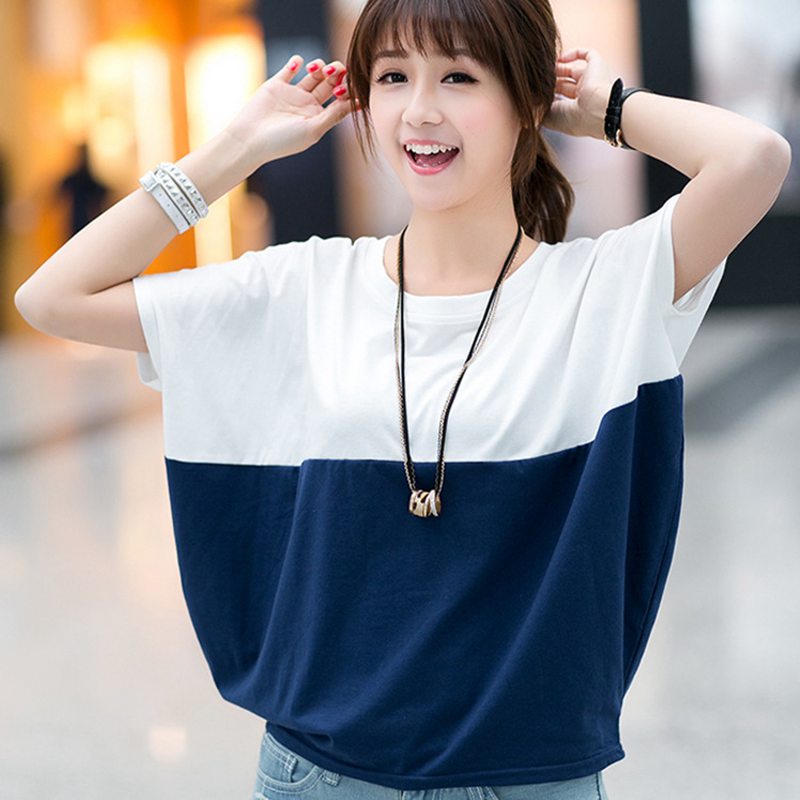 custom loose batwing short sleeve t-shirts for women 