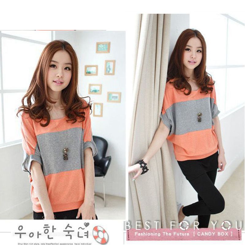 custom batwing sleeve women's t-shirts 