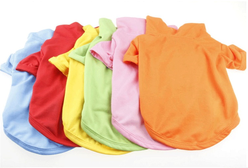 Cheap price pet dot t-shirts supplier in China, Wholesale blank pet dog t-shirts 
